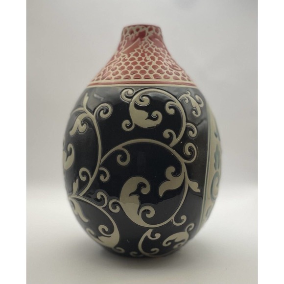 Pier One Imports “ Bohemian Look “ Ceramic Decorative Flower Vase / Container - Picture 5 of 11